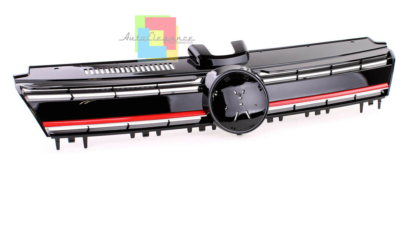 VW GOLF 7 VII 2012-2017 FRONT GRILLE R400 LOOK RED PROFILE