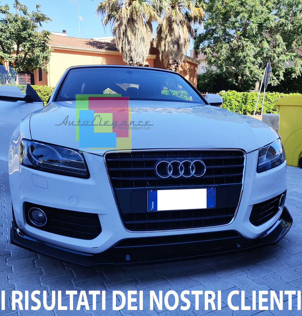 SPLITTER PER AUDI A5 LAMA SOTTO PARAURTI ANTERIORE IN ABS NERO LUCIDO 0097