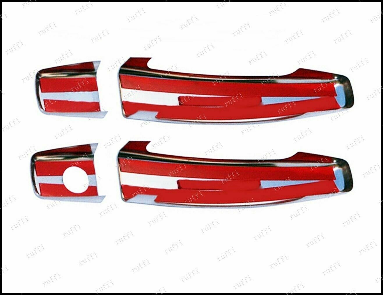 CROMATURA MANIGLIE 2 PORTE CITROEN C1 MK2 2014+ ACCIAIO INOX ADESIVO 0032 AUTOELEGANCERICAMBI