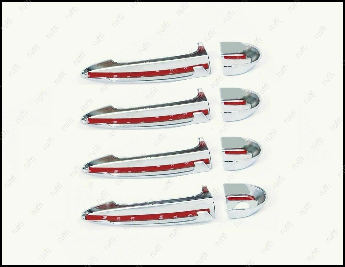 CROMATURA MANIGLIE PORTE BMW 3 E90 E91 LED ACCIAIO INOX ADESIVO 0032 AUTOELEGANCERICAMBI