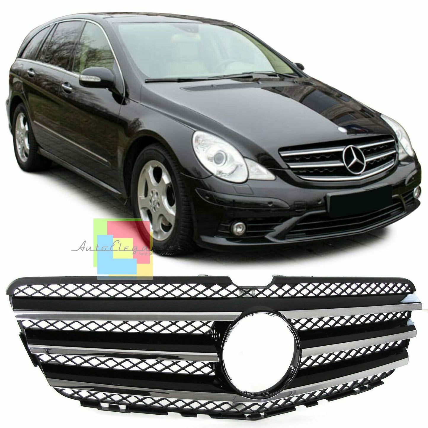 MERCEDES R W251 2010- FACELIFT GRIGLIA ANTERIORE LOOK SPORTIVO AMG CALANDRA