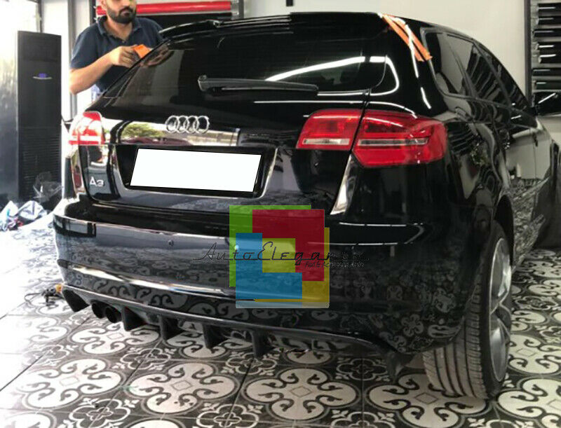 REAR ROOF SPOILER AUDI A3 8P 05-12 SPORTBACK LOOK RS3 IN ABS NEW
