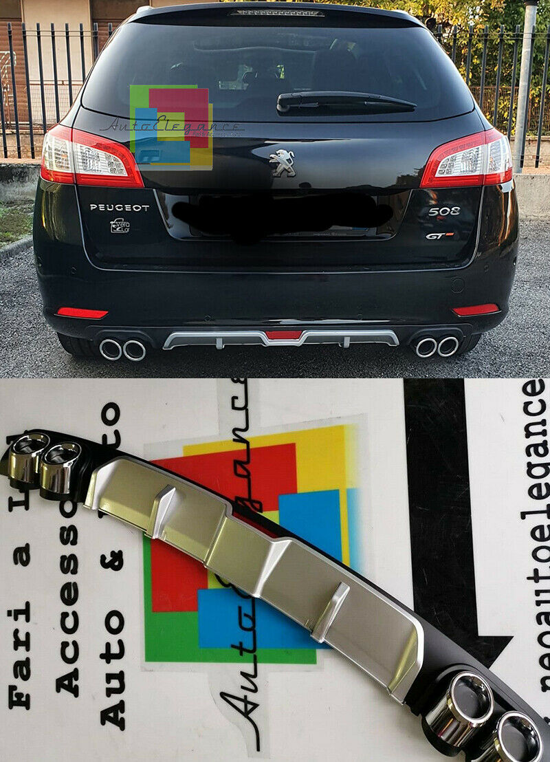 PEUGEOT 508 SW UNDER REAR BUMPER DIFFUSER FOUR TIP -