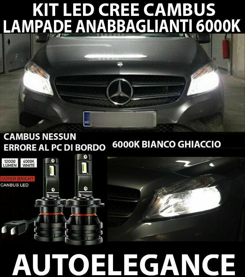 Kit Full LED H7 Per Mercedes Classe A W176 Luci Anabbaglianti LED