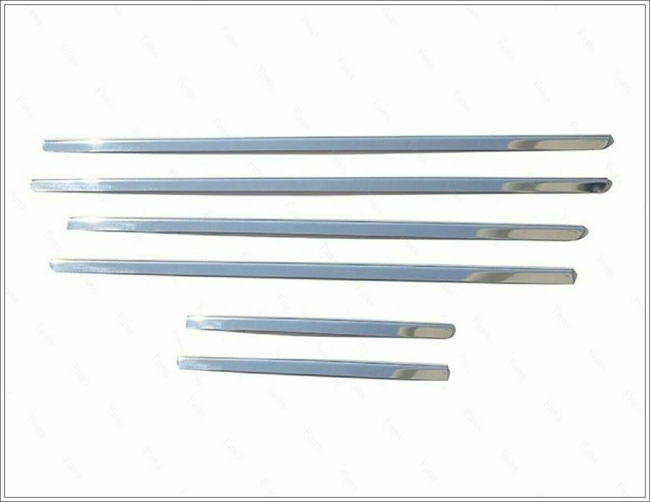 CROMATURA CORNICI FINESTRINI 6PZ MERCEDES ML W163 1998-2005 INOX ADESIVO 0032 AUTOELEGANCERICAMBI