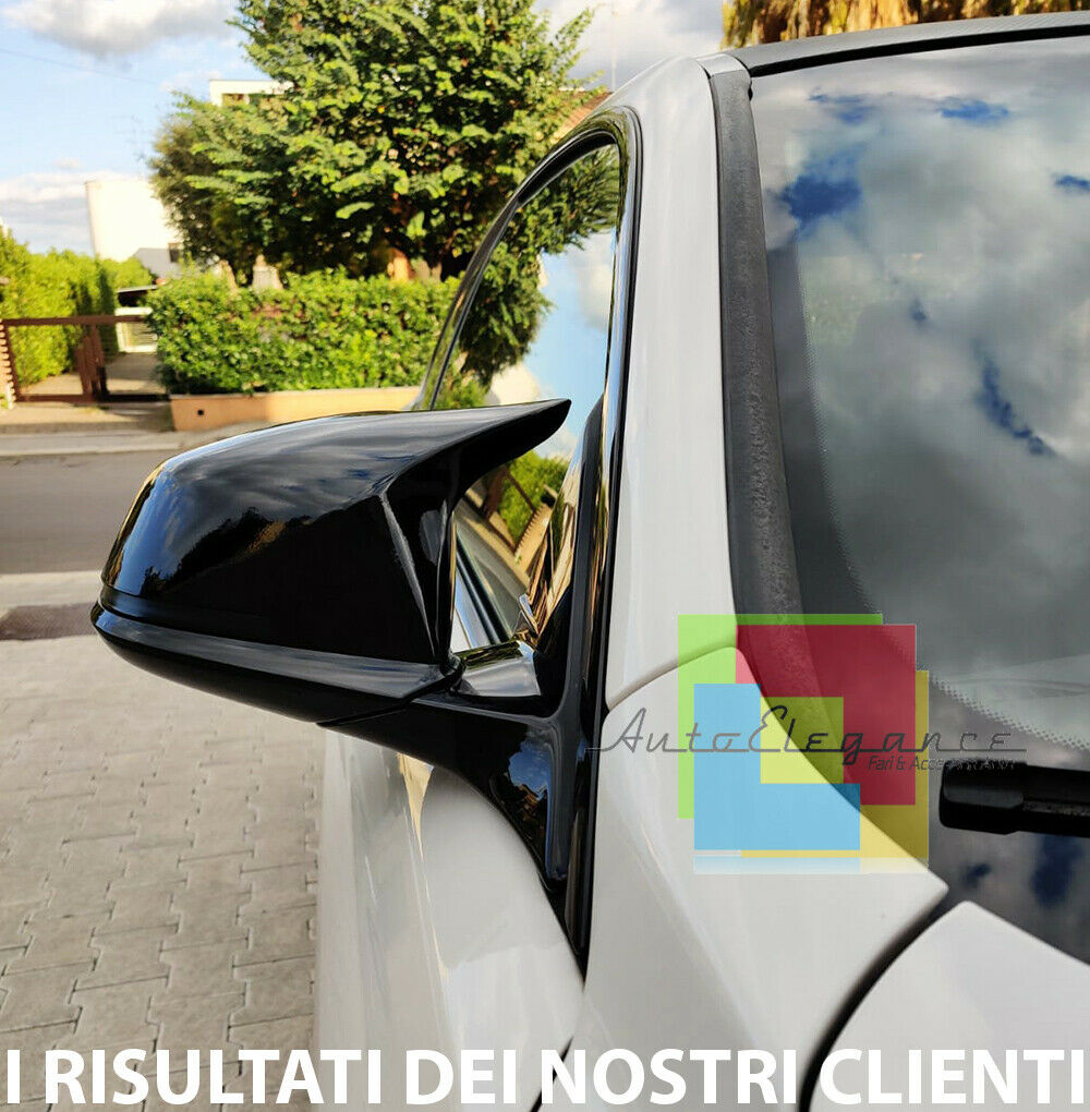 0060 SPECCHI NERO LUCIDO BMW SERIE 3 F30 F31 CALOTTE SPECCHIETTI ADESIVE ABS AUTOELEGANCERICAMBI