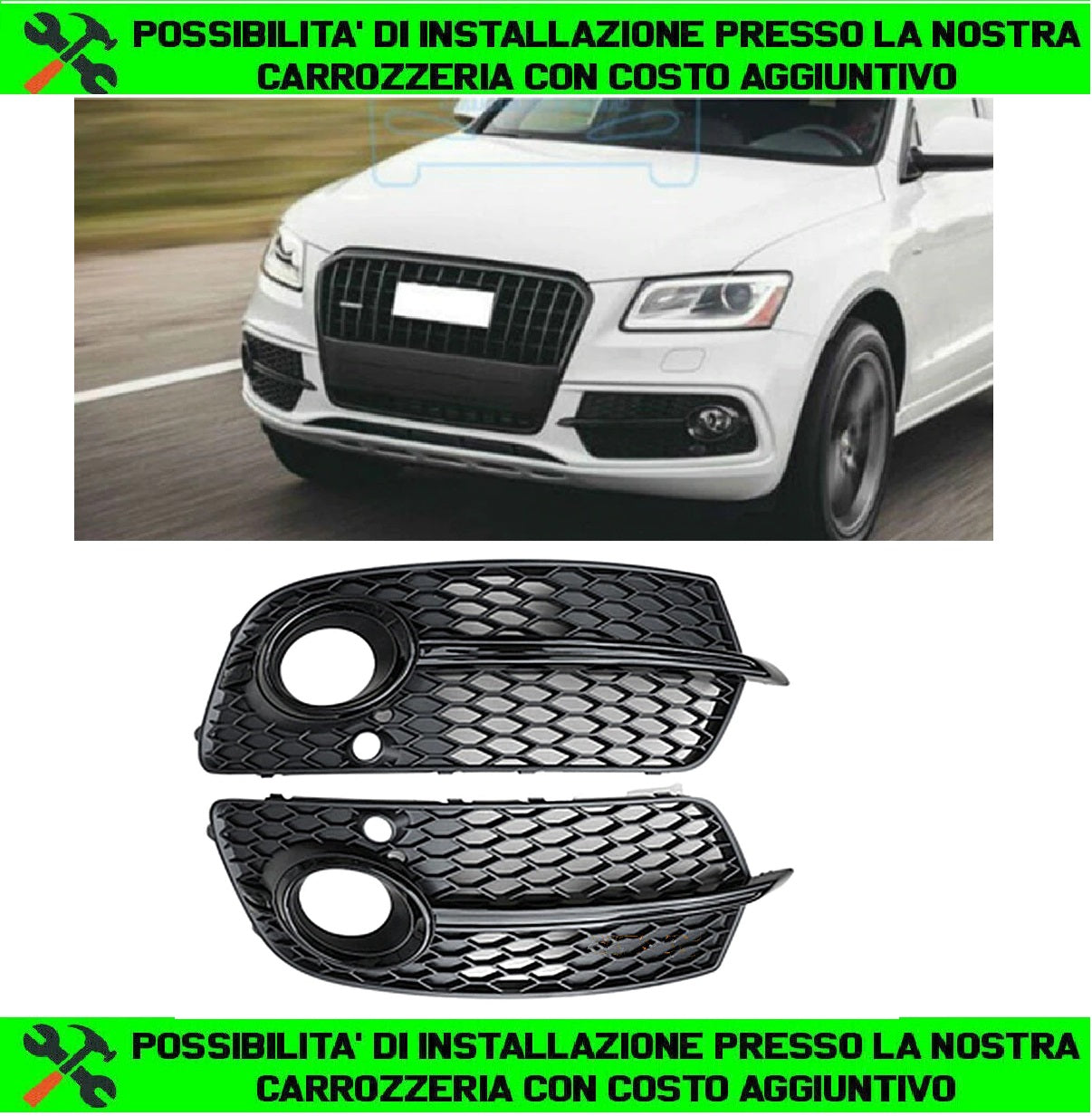 GRIGLIE FENDINEBBIA COLORE NERO AUDI Q5 S-LINE 2017