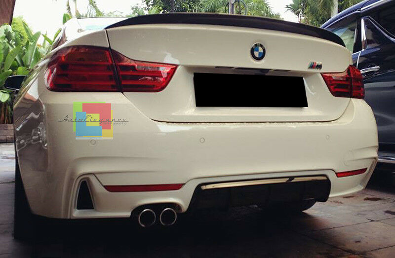 00038 BMW SERIE 4 F32 F33 F36 SOTTO PARAURTI POSTERIORE DIFFUSORE NERO LUCIDO AUTOELEGANCERICAMBI