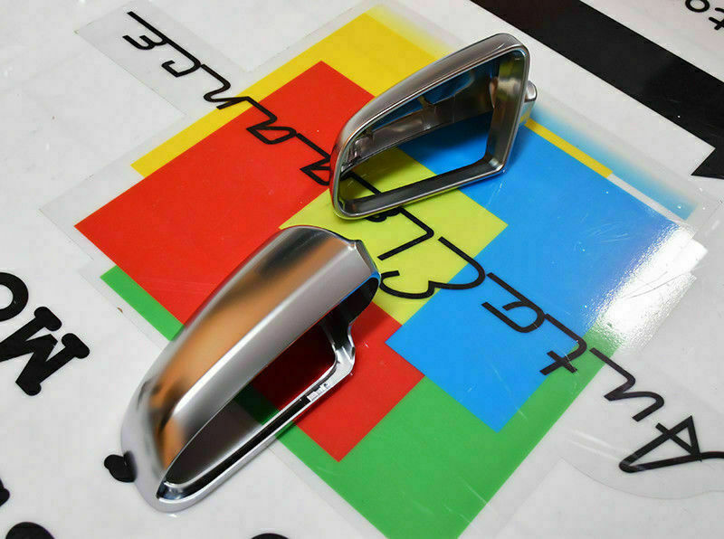 0027 AUDI A4 S4 B7 04-07 CALOTTE SPECCHI SATINATE LATERALI SLINE ABS - AUTOELEGANCERICAMBI