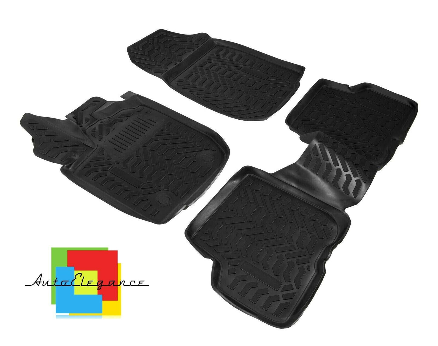 SET OF CUSTOM RUBBER CAR INTERIOR MATS FOR DACIA SANDERO STEPWAY 2012+ -AT-