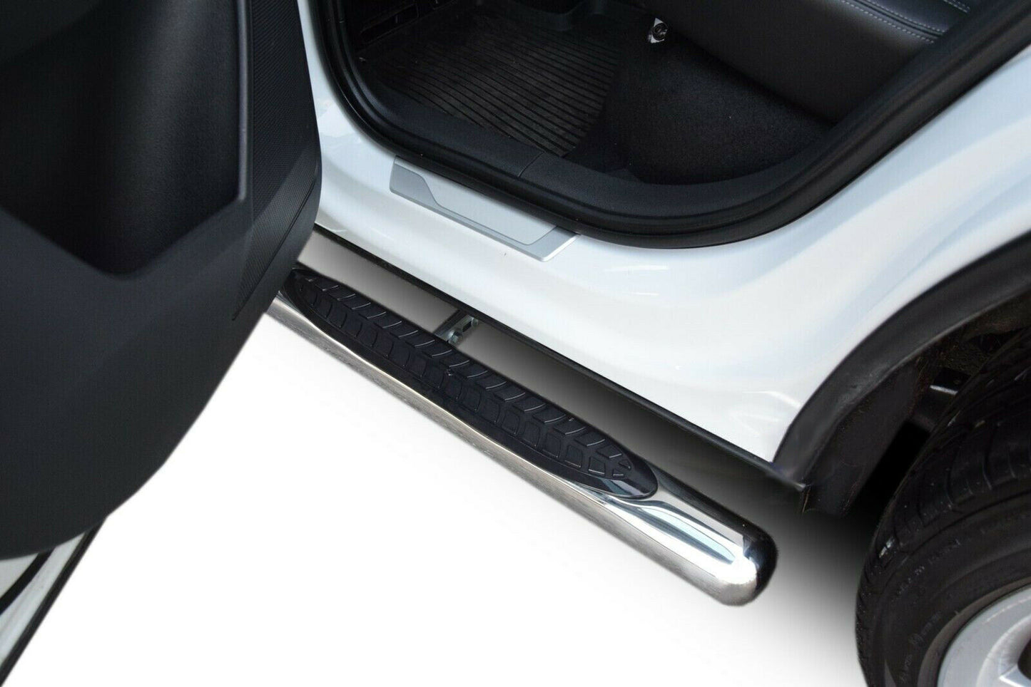 SIDE STEPS SKODA KAROQ 2017 ONWARDS UNDER DOOR TOP QUALITY TUBULAR