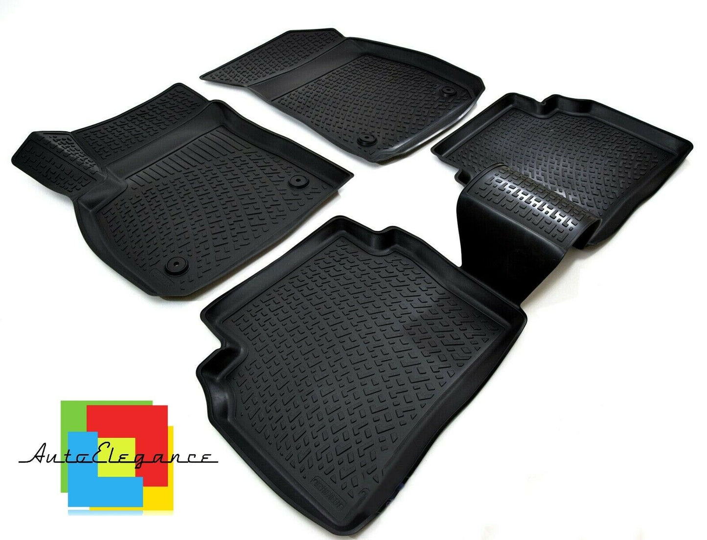 SET OF CUSTOM RUBBER CAR INTERIOR MATS FOR OPEL CROSSLAND X 2017+ -AT-