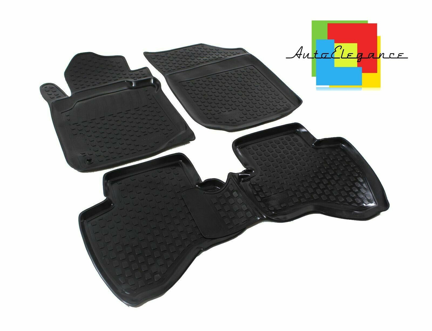 SET OF CUSTOM RUBBER CAR INTERIOR MATS TOYOTA AYGO 2005-2014 -AT-