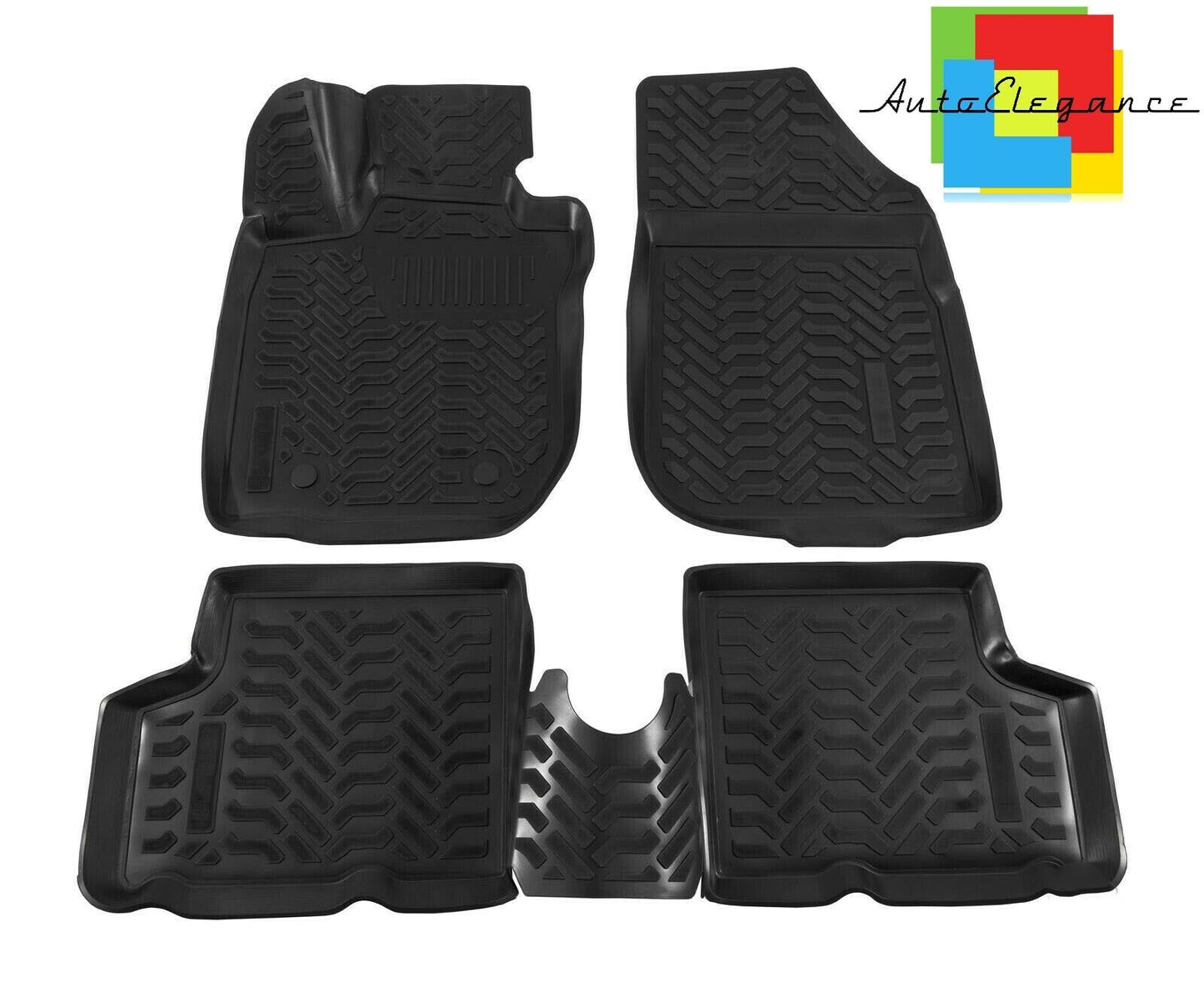 SET OF CUSTOM RUBBER CAR INTERIOR MATS FOR DACIA DUSTER 2WD 2010-2014 -AT-