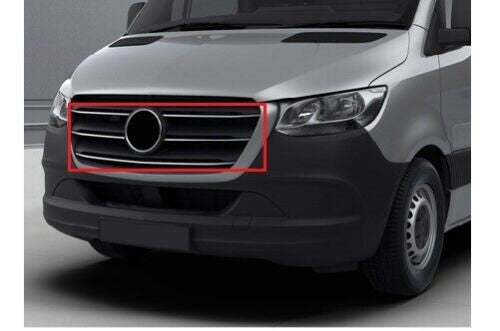 BARRE GRIGLIA ANTERIORE PER MERCEDES SPRINTER w907 dal 2018 CROMO in acciaio inox 5 pezzi AUTOELEGANCERICAMBI