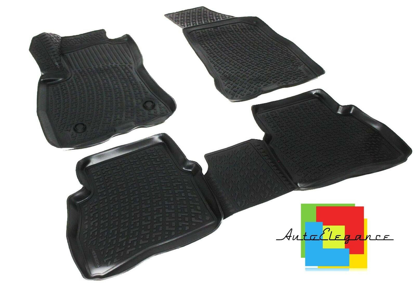SET OF CUSTOM RUBBER CAR INTERIOR MATS FOR FIAT DOBLO 2015+ -AT-