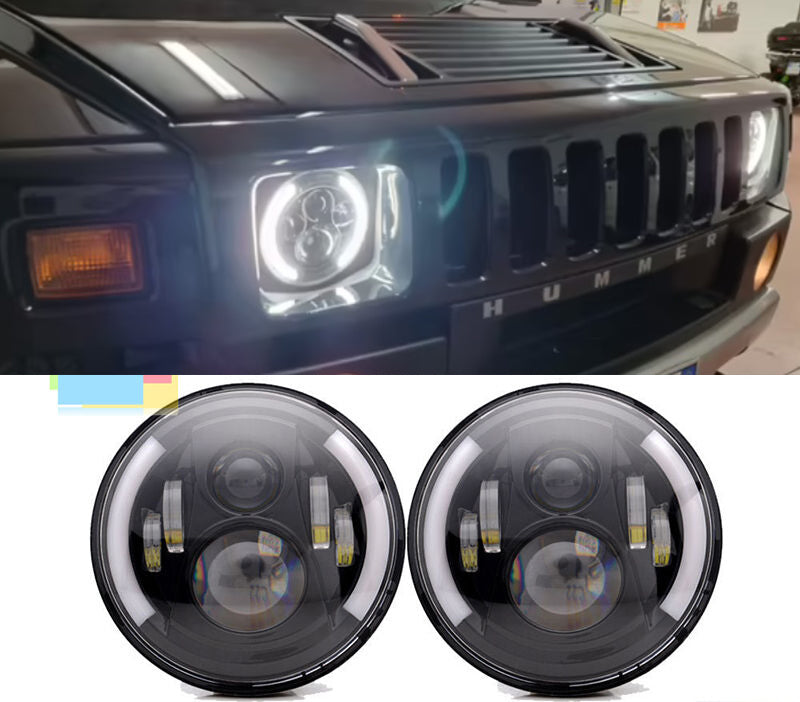JEEP WRANGLER JK 2007-2016 LED HEADLIGHTS - WITH DAYTIME RUNNING LIGHTS WHITE 6000K