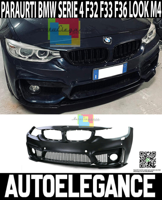 BMW SERIE 4 F32 COUPE 2013-2017 PARAURTI ANTERIORE COMPLETO LOOK M4 AUTOELEGANCERICAMBI