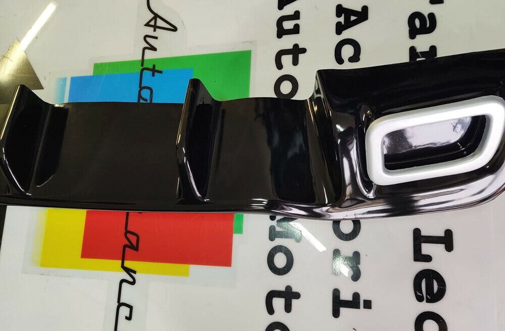 00041 RENAULT CLIO 4 SPOILER SOTTO PARAURTI POSTERIORE DIFFUSORE RS NERO ABS AUTOELEGANCERICAMBI