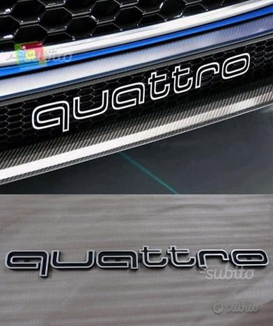 AUDI LOGO ADESIVO QUATRO PER GRIGLIA EMBLEMA AUTOELEGANCERICAMBI