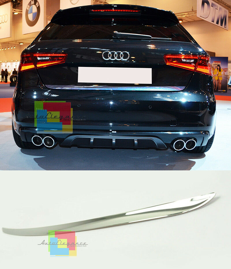 MODANATURA ADESIVA AUDI A3 8V 2012+ SPORTBACK CROMATURA POSTERIORE SUL COFANO