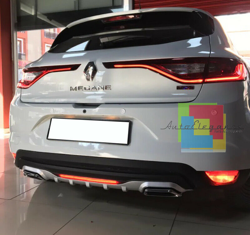 RENAULT MEGANE 4 DIFFUSORE SOTTO PARAURTI ABS TERMINALI RETTANGOLARI RS