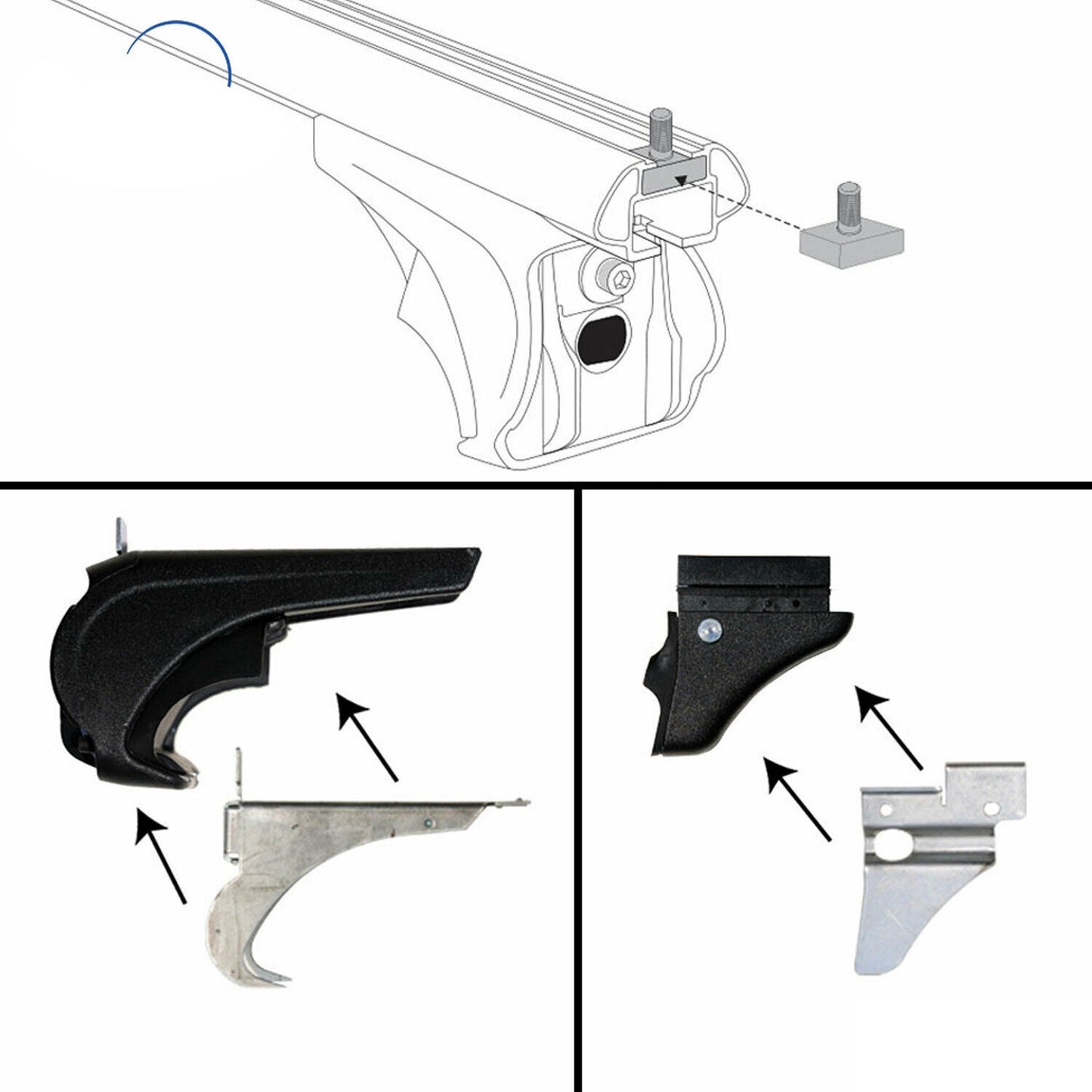 Barre tetto per Mercedes Vito W639 W447 del 2003 in alluminio AUTOELEGANCERICAMBI