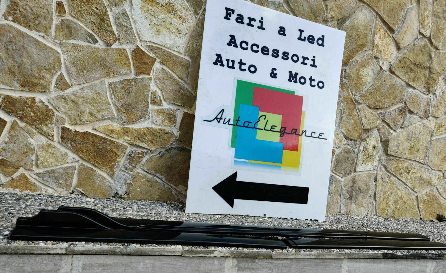 0249 AUDI A6 4G C7 SPLITTER SOTTO MINIGONNE LATERALI SOTTOPORTA SPORTIVI ABS AUTOELEGANCERICAMBI