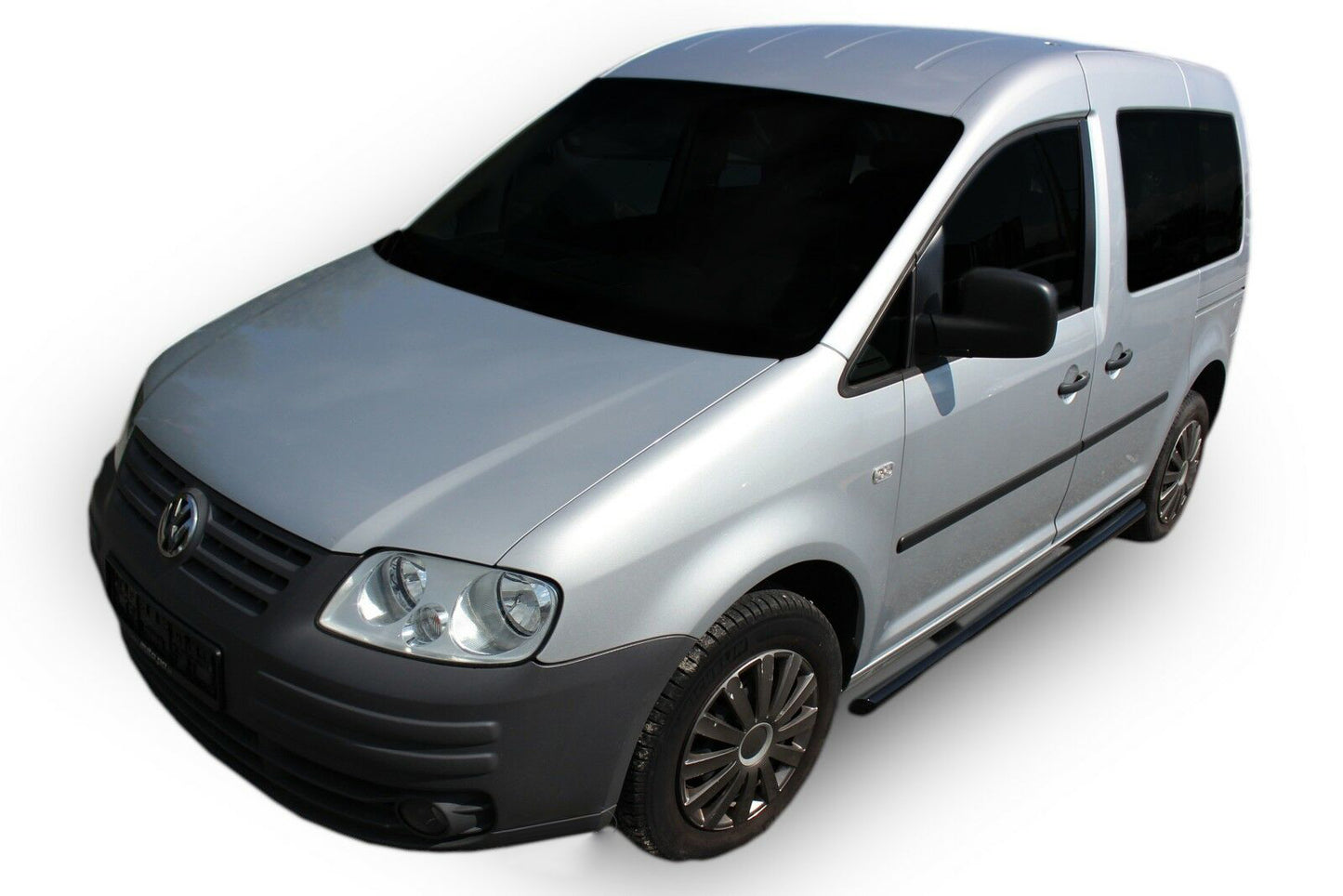 VW CADDY 2003-2015 TUBULAR SIDE STEPS UNDER DOOR - BLACK