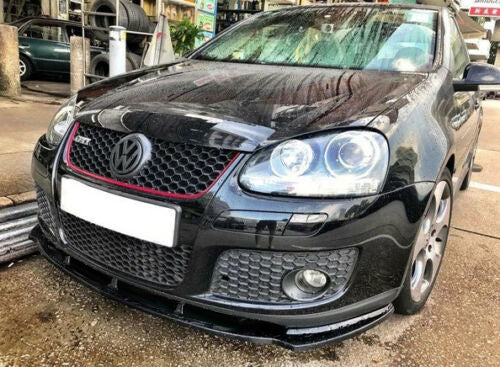 VW GOLF 5 V MK5 ABS FRONT BUMPER BLADE SPORT LOOK BLACK