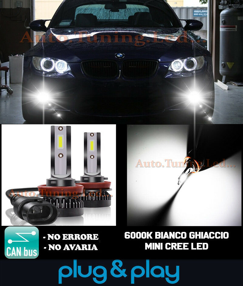 BMW 3 SERIES E92 E93 CAMBUS CREE LED FOG LIGHTS ICE WHITE 8000LM