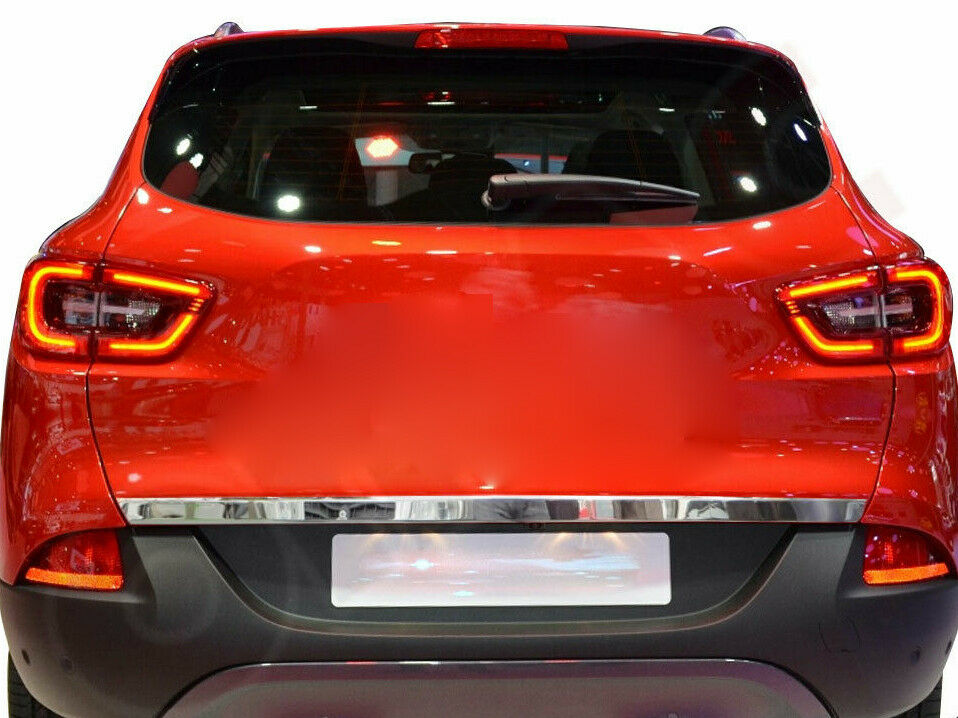 PIASTRA CROMATA PORTELLONE COFANO POSTERIORE RENAULT KADJAR 2015+ ACCIAIO INOX