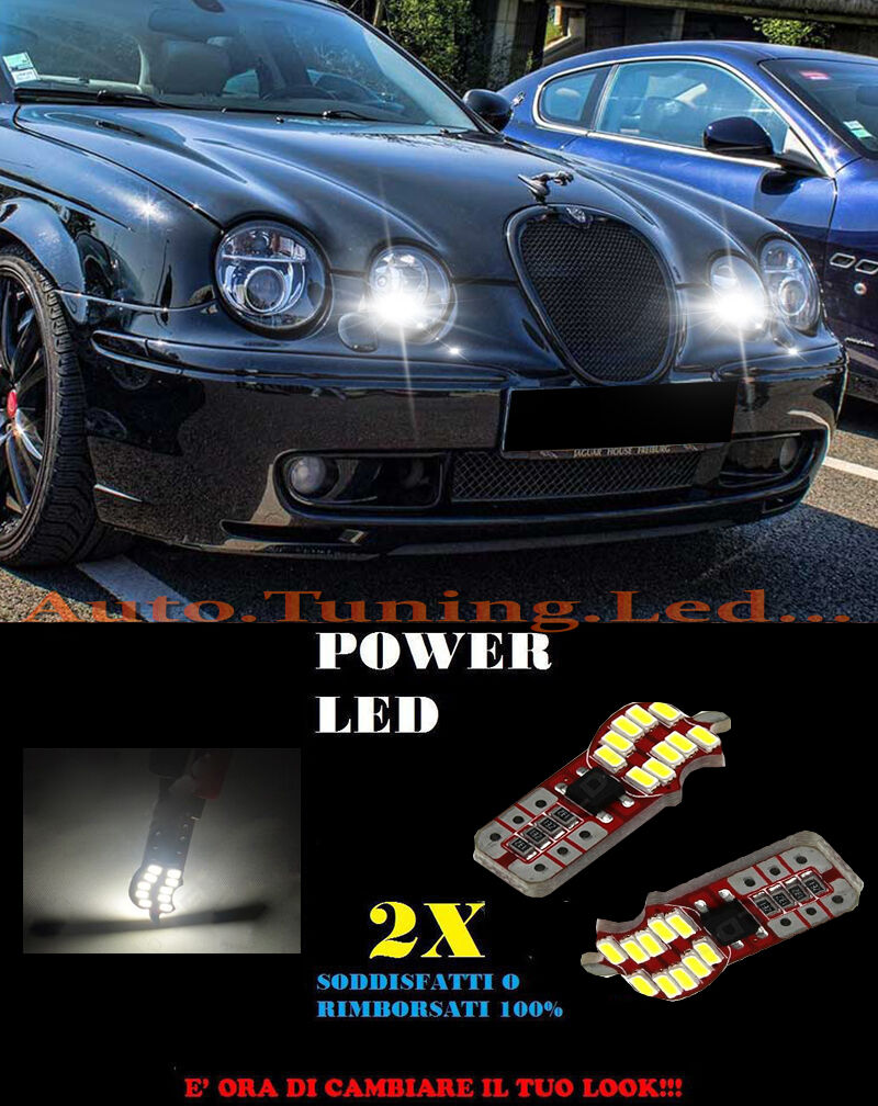 LUCI POSIZIONE JAGUAR S TYPE S-TYPE CANBUS T10 BIANCO 20 LED SUPER QUALITA