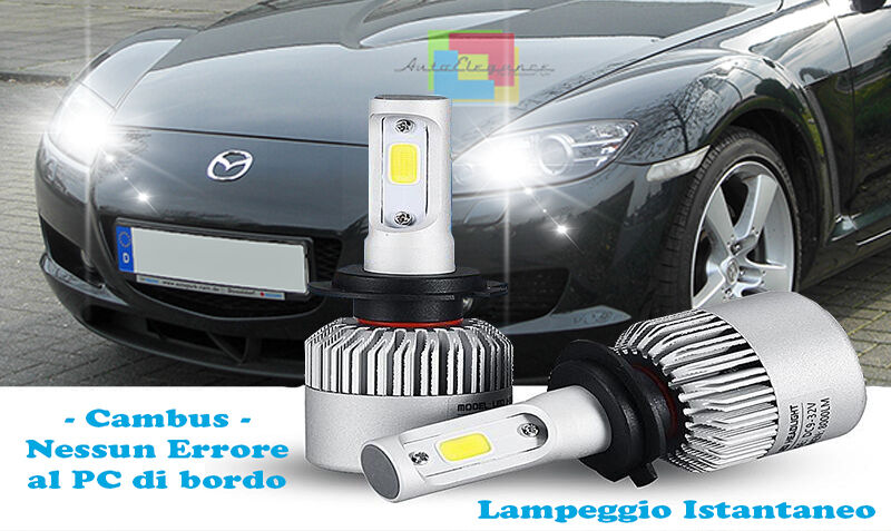LAMPADE ABBAGLIANTI LED MAZDA RX 8 CANBUS LAMPEGGIO ISTANTANEO