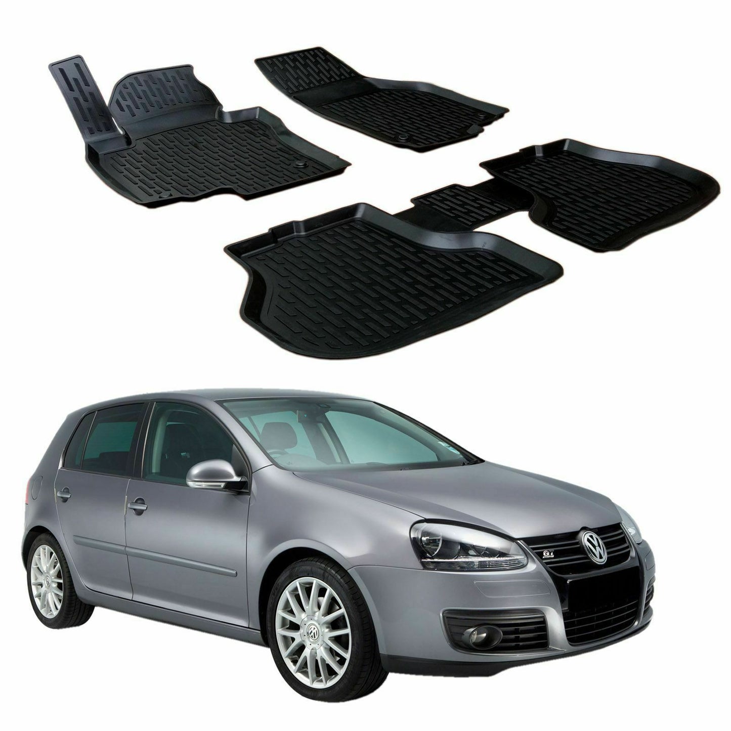 VW GOLF 5 V 2003-2008 TAPPETINI AUTO IN GOMMA - TAPPETI TOP QUALITA -1