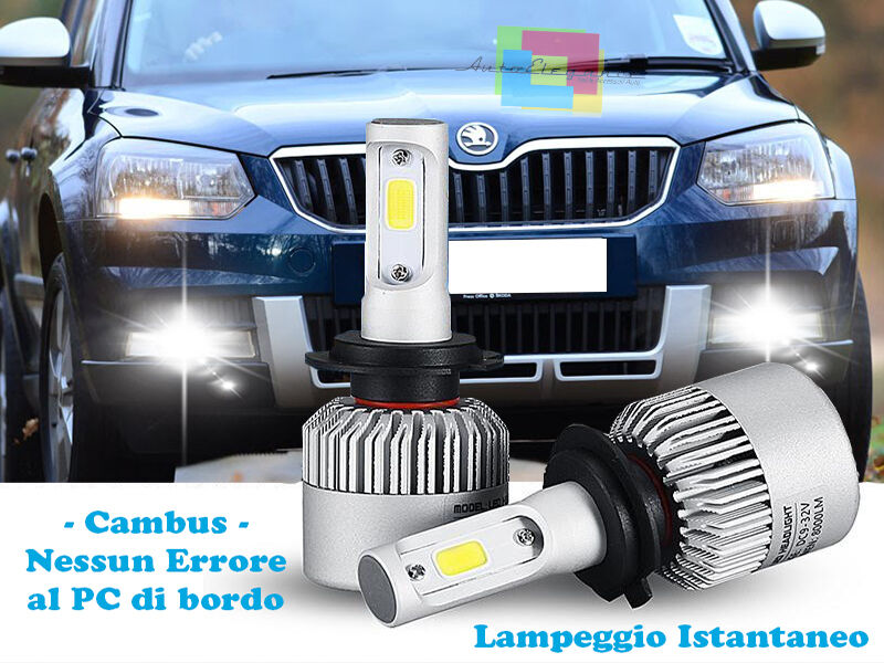 LAMPADE FENDINEBBIA A LED CREE SKODA YETI 2014+ CAMBUS BIANCO GHIACCIO