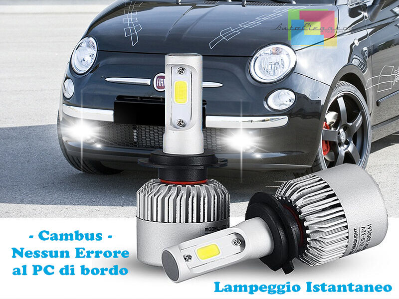 LAMPADE FENDINEBBIA A LED FIAT 500 2007+ CAMBUS BIANCO GHIACCIO