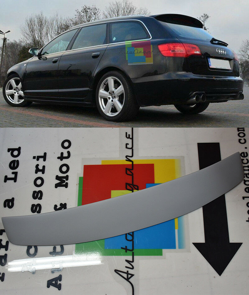 AUDI A6 4F C6 2004-2011 ALETTONE SUL TETTO ABT S6 SPOILER TETTO .- AUTOELEGANCERICAMBI
