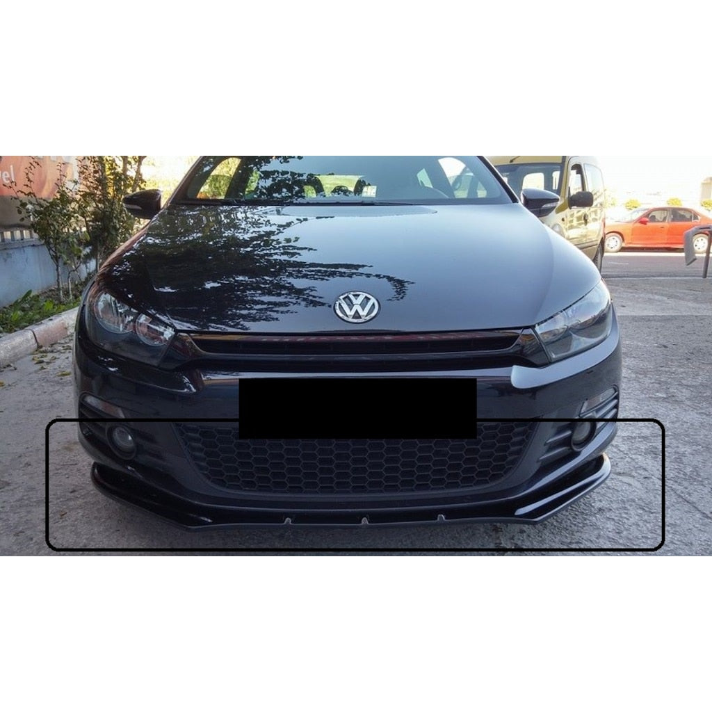 UNDER BUMPER FOR VW SCIROCCO FRONT SPOILER SPORT SPLITTER ABS BLACK