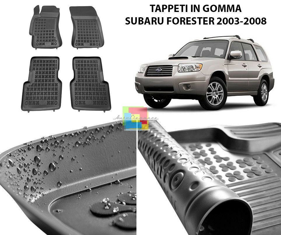 SUBARU FORESTER 2003-2008 TAPPETINI AUTO IN GOMMA - TAPPETI TOP QUALITA -1-