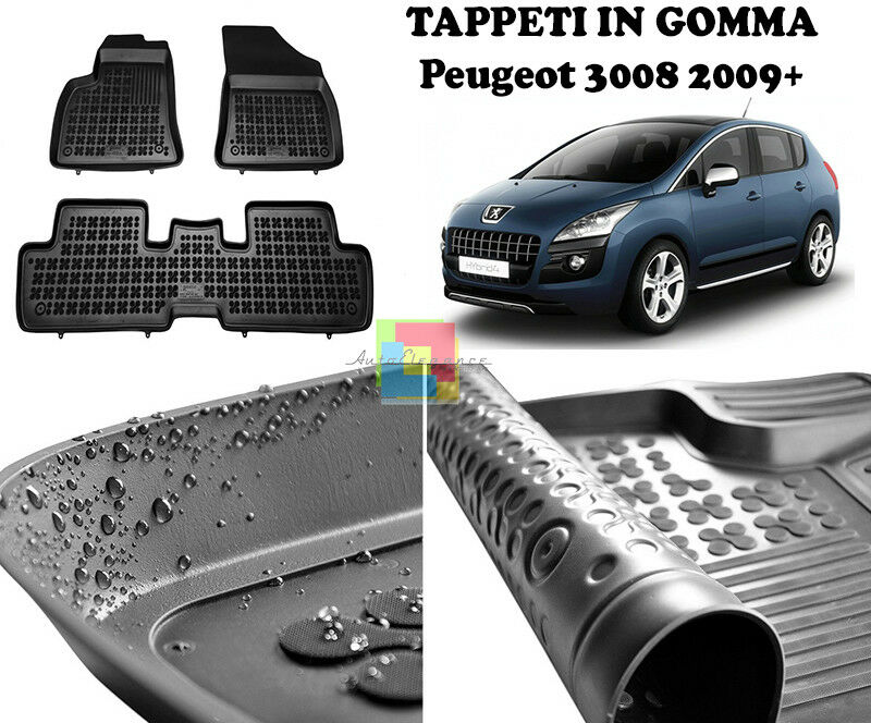 Peugeot 3008 2009 ONWARDS RUBBER CAR MATS - TOP QUALITY MATS -1-