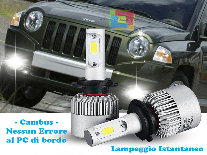 LAMPADE FENDINEBBIA A LED JEEP COMPASS 06-10 CAMBUS BIANCO GHIACCIO CREE
