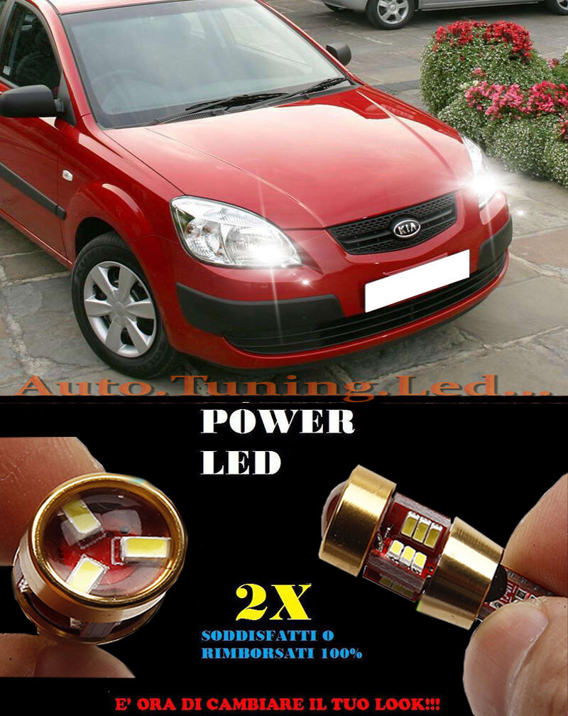 LUCI POSIZIONE KIA RIO 2005-2011 CANBUS T10 BIANCO 27 LED SUPER QUALITA