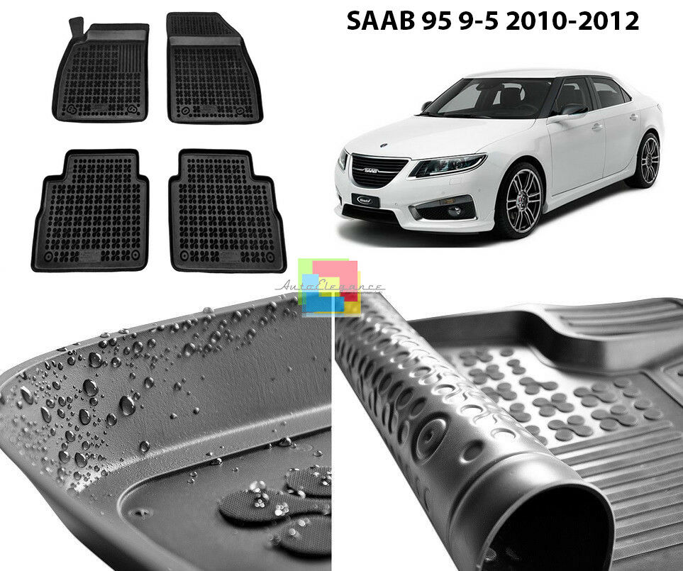 SAAB 95 9-5 2010-2012 RUBBER CAR MATS - TOP QUALITY MATS -1