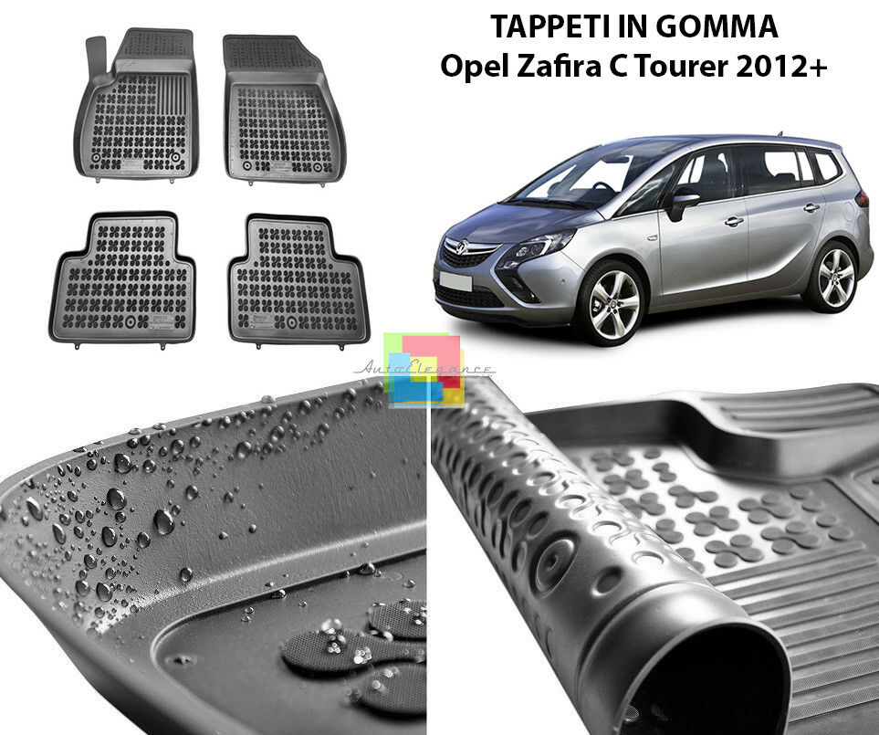 OPEL ZAFIRA C TOURER 2012+ TAPPETINI AUTO IN GOMMA - TAPPETI TOP QUALITA -1