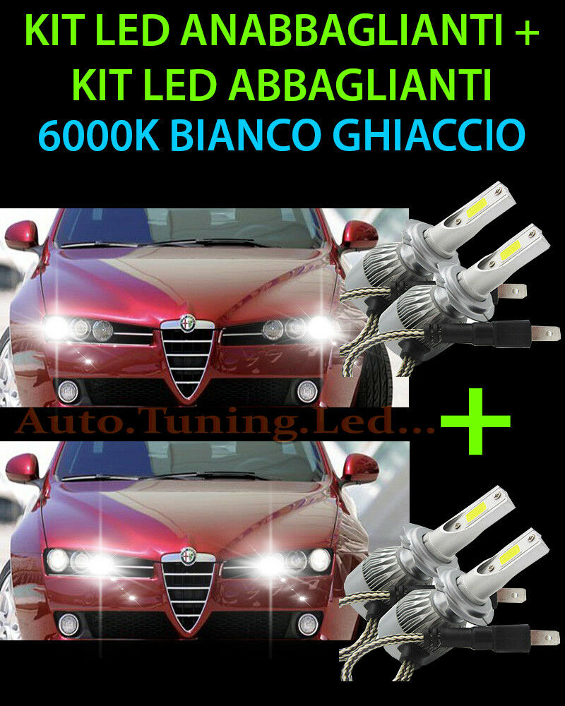 KIT LED LAMPADE ABBAGLIANTI & ANABBAGLIANTI PER ALFA ROMEO 159 2005-2011 -.