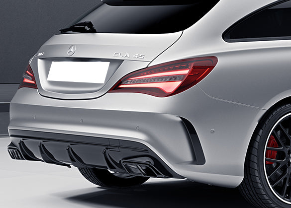 DIFFUSORE PER MERCEDES CLA X117 SHOOTING BRAKE SOTTO PARAURTI ABS AMG NERO OPACO