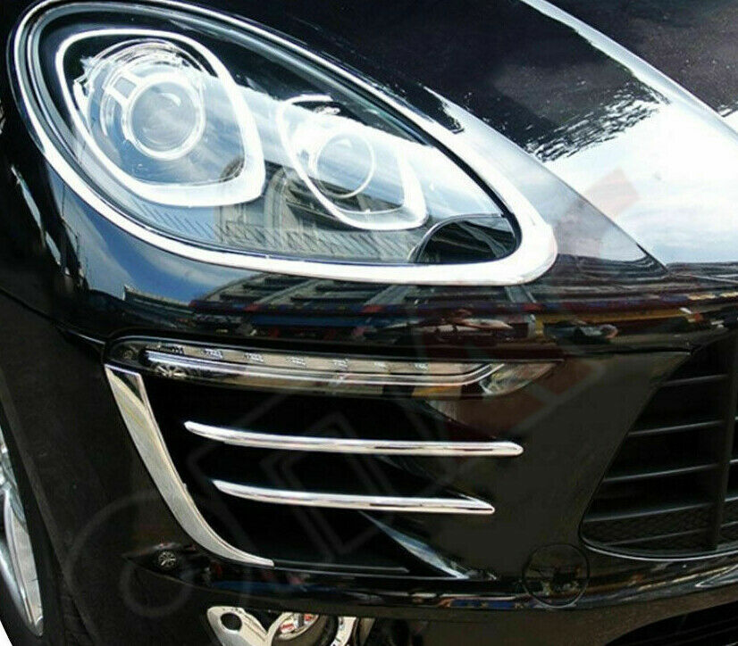 PORSCHE MACAN 2014+ MODANATURE GRIGLIE FENDINEBBIA CROMATE ADESIVA INOX