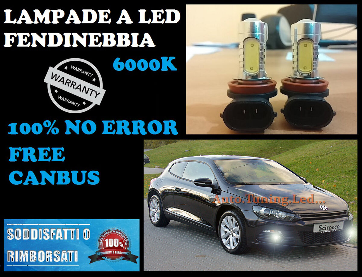 LAMPADE FENDINEBBIA HB4 LED CREE RESISTENZA CANBUS 6000K VW SCIROCCO 08 - 14