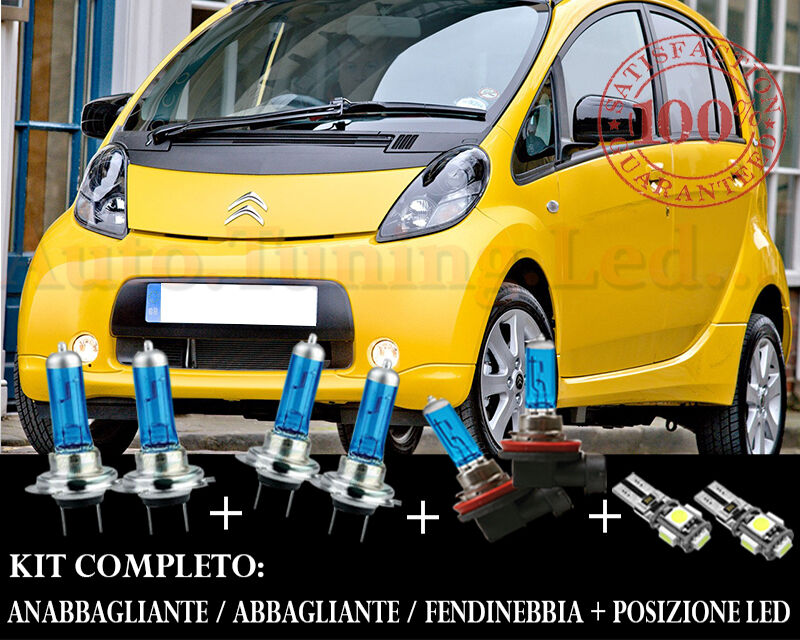 CITROEN C-ZERO SET COMPLETO LAMPADE BLU XENON + POSIZIONE A LED AUTOELEGANCERICAMBI